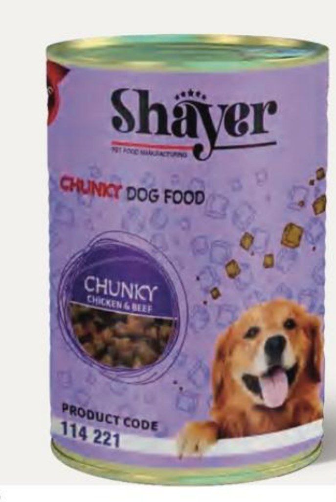 چانک مرغ و گوشت با سس کدو حلوایی سگ 400گرمی shayer