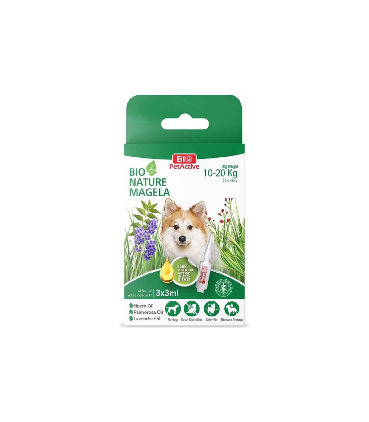 قطره ضد کک و کنه مخصوص سگ وزن 20-10کیلوگرم biopet