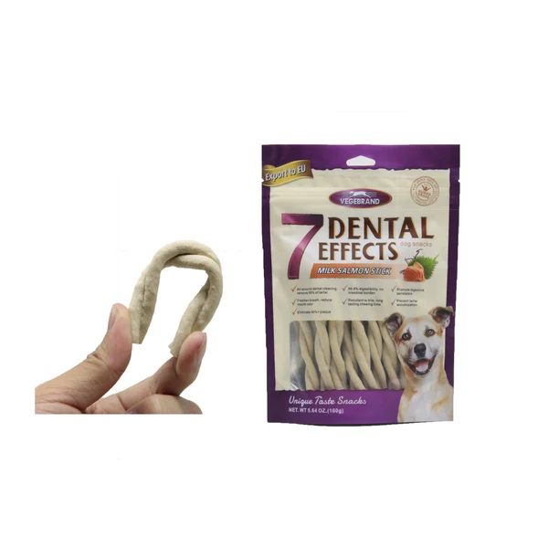 تشویقی استیک دنتال شیر و سالمون 160گرمی 7Dental Effects